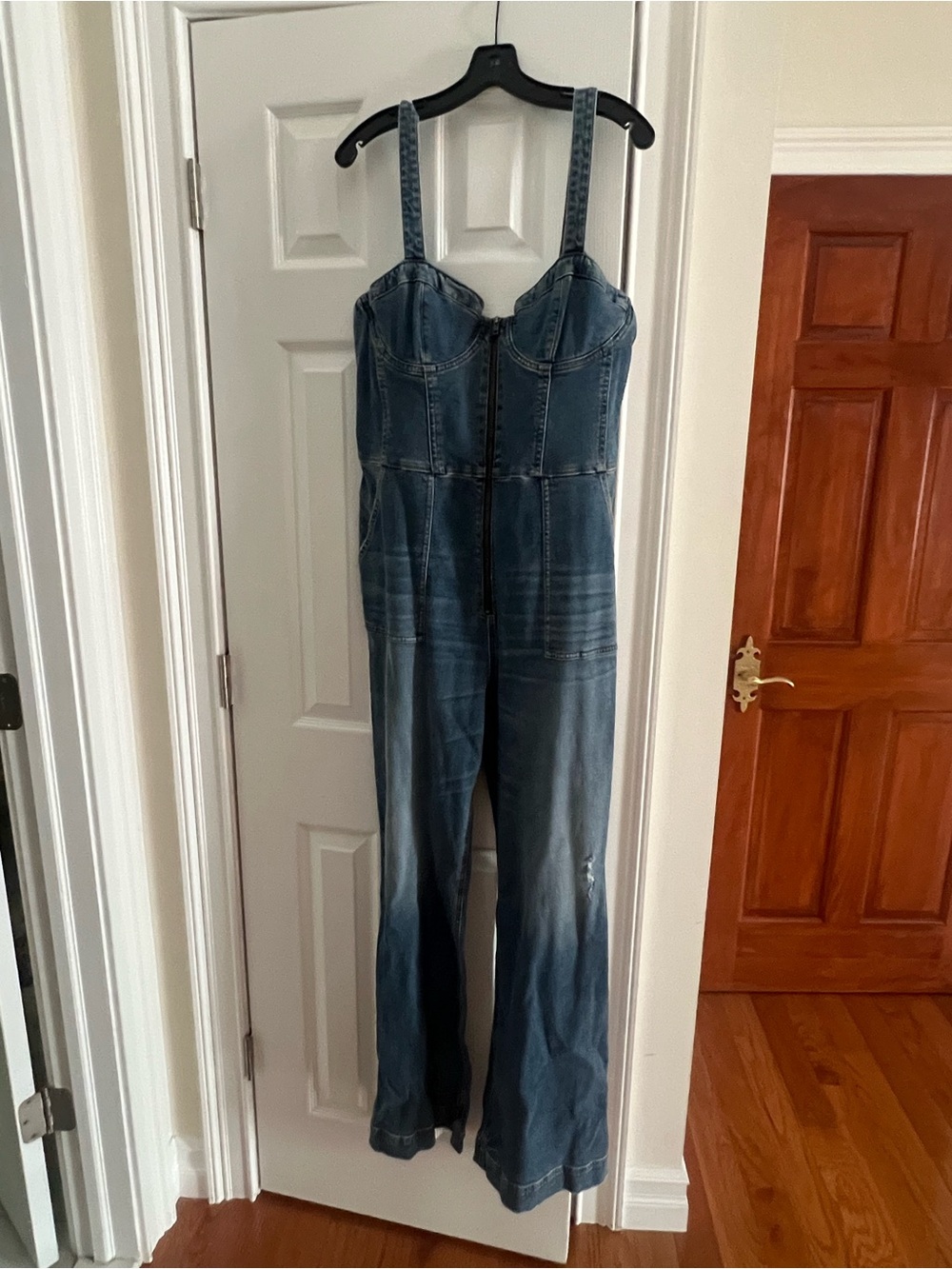Alice + Olivia Blue Denim Jumpsuit Overalls